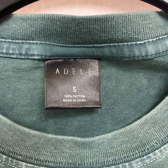 Adele 30 Womens Small Tour Green Acid Wash  Concert Crewneck T-Shirt NIP - Picture 3 of 6